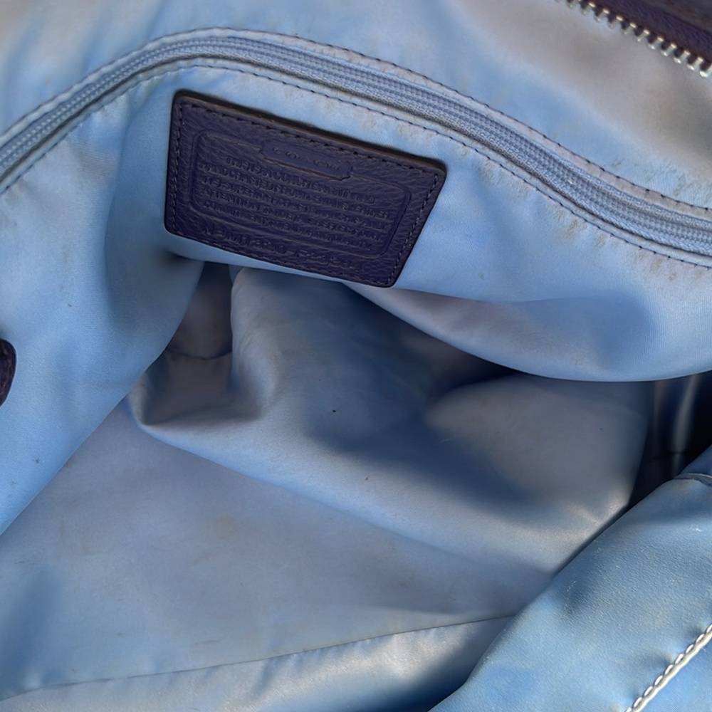 Coach Purple/blue tote - Picture 9 of 12